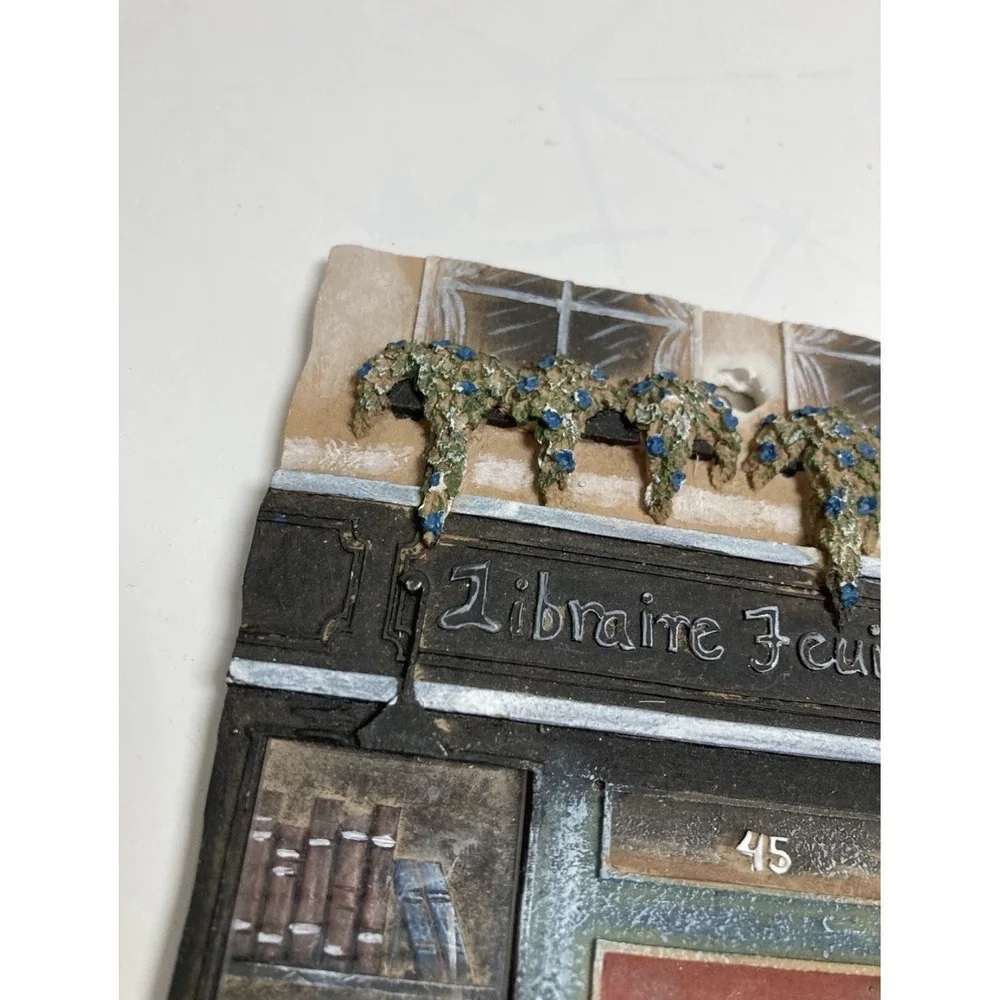 Kate McRostie 3D Resin Wall Plaque Library France Travel Memories Home Decor